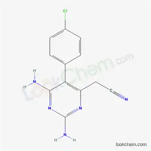Molecular Structure of 20535-63-1 ([2,6-diamino-5-(4-chlorophenyl)pyrimidin-4-yl]acetonitrile)