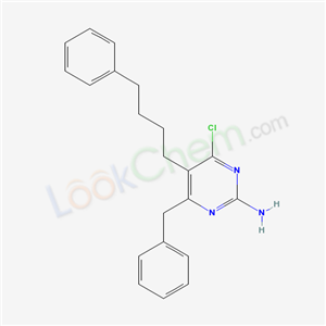 4-benzyl-6-chloro-5-(4-phenylbutyl)pyrimidin-2-amine cas  2257-72-9