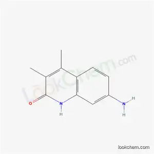 Molecular Structure of 19841-01-1 (7-amino-3,4-dimethylquinolin-2(1H)-one)