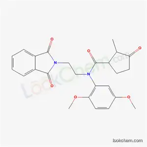 N-(2,5-dimethoxyphenyl)-N-[2-(1,3-dioxo-1,3-dihydro-2H-isoindol-2-yl)ethyl]-2-methyl-3-oxocyclopentanecarboxamide
