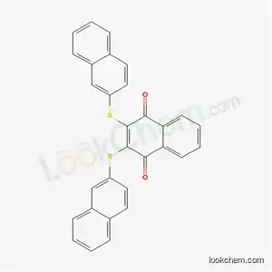 Molecular Structure of 18093-43-1 (2,3-bis(naphthalen-2-ylsulfanyl)naphthalene-1,4-dione)