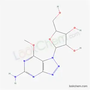 Molecular Structure of 59886-12-3 (7-methoxy-1-pentofuranosyl-1H-[1,2,3]triazolo[4,5-d]pyrimidin-5-amine)