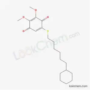 Molecular Structure of 64101-96-8 (5-[(6-cyclohexylhexyl)sulfanyl]-2,3-dimethoxycyclohexa-2,5-diene-1,4-dione)