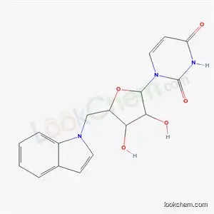 Molecular Structure of 51724-42-6 (1-[5-deoxy-5-(1H-indol-1-yl)pentofuranosyl]pyrimidine-2,4(1H,3H)-dione)