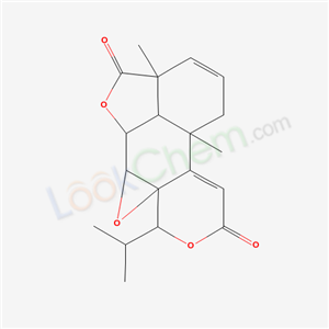 2H,4H,9H-Furo[2',3',4':4,5]oxireno[2,3]naphtho[2,- 1-c]pyran-4,9-dione,5b,6,8a,8b,10a,10bhexahydro- 5b,8a-dimethyl-2-(1-methylethyl)- ,(1aR,2R,5bS,8aS,8bR,10aS,10bR)-  cas  55786-36-2