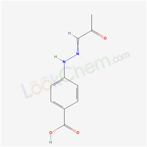 Benzoic acid, 4-[(2-oxopropylidene)hydrazino]- (9CI)