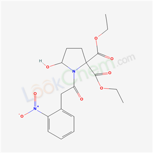 diethyl 5-hydroxy-1-[2-(2-nitrophenyl)acetyl]pyrrolidine-2,2-dicarboxylate cas  66709-35-1