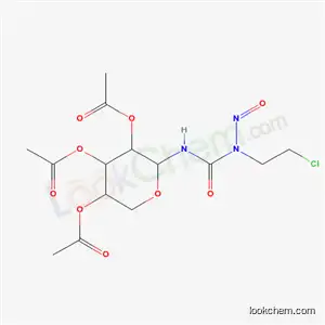 Molecular Structure of 55102-43-7 (2,3,4-tri-O-acetyl-N-[(2-chloroethyl)(nitroso)carbamoyl]-D-ribopyranosylamine)