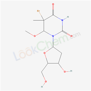 5-bromo-1-[4-hydroxy-5-(hydroxymethyl)oxolan-2-yl]-6-methoxy-5-methyl-1,3-diazinane-2,4-dione cas  53495-38-8