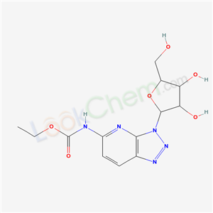 ethyl N-[9-[3,4-dihydroxy-5-(hydroxymethyl)oxolan-2-yl]-2,7,8,9-tetrazabicyclo[4.3.0]nona-2,4,7,10-tetraen-3-yl]carbamate cas  67505-66-2