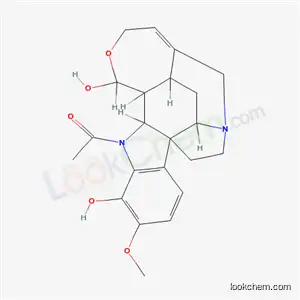 Molecular Structure of 18797-85-8 (1-(12,17-dihydroxy-11-methoxy-19,20-didehydro-17,18-epoxycuran-1-yl)ethanone)