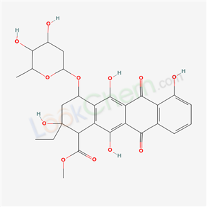 methyl 4-(4,5-dihydroxy-6-methyl-oxan-2-yl)oxy-2-ethyl-2,5,7,12-tetrahydroxy-6,11-dioxo-3,4-dihydro-1H-tetracene-1-carboxylate cas  63252-09-5