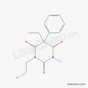 Molecular Structure of 61327-79-5 (1-(2-chloroethyl)-5-ethyl-3-methyl-5-phenylpyrimidine-2,4,6(1H,3H,5H)-trione)