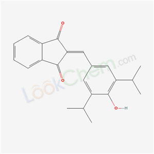 2-[(4-hydroxy-3,5-dipropan-2-yl-phenyl)methylidene]indene-1,3-dione cas  53608-00-7