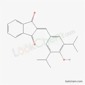 Molecular Structure of 53608-00-7 (2-[4-hydroxy-3,5-di(propan-2-yl)benzylidene]-1H-indene-1,3(2H)-dione)