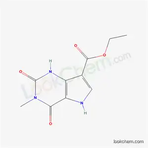 Molecular Structure of 59495-66-8 (ethyl 3-methyl-2,4-dioxo-2,3,4,5-tetrahydro-1H-pyrrolo[3,2-d]pyrimidine-7-carboxylate)