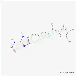 Molecular Structure of 41004-16-4 (N-{3-[2-(acetylamino)-1H-imidazol-5-yl]propyl}-4,5-dibromo-1H-pyrrole-2-carboxamide)
