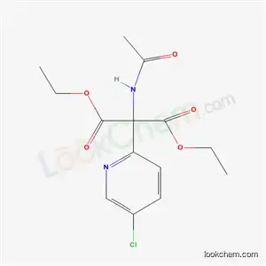 Molecular Structure of 67938-69-6 (diethyl (acetylamino)(5-chloropyridin-2-yl)propanedioate)