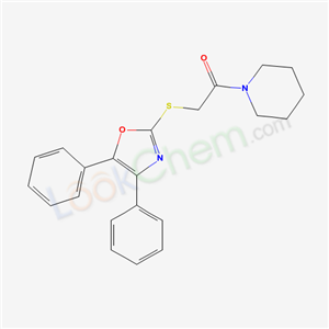 2-[(4,5-diphenyl-1,3-oxazol-2-yl)sulfanyl]-1-(1-piperidyl)ethanone cas  59716-73-3
