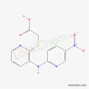 Molecular Structure of 60780-94-1 (({3-[(5-nitropyridin-2-yl)amino]pyridin-2-yl}sulfanyl)acetic acid)
