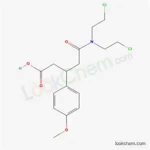 Molecular Structure of 65321-70-2 (5-[bis(2-chloroethyl)amino]-3-(4-methoxyphenyl)-5-oxopentanoic acid)