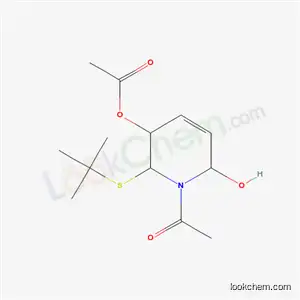 Molecular Structure of 68764-30-7 (1-acetyl-2-(tert-butylsulfanyl)-6-hydroxy-1,2,3,6-tetrahydropyridin-3-yl acetate)