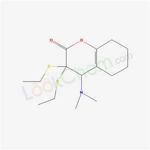 4-dimethylamino-3,3-bis(ethylsulfanyl)-5,6,7,8-tetrahydro-4H-chromen-2-one cas  63154-93-8