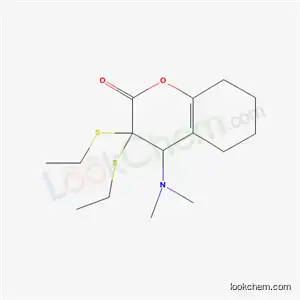 Molecular Structure of 63154-93-8 (4-(dimethylamino)-3,3-bis(ethylsulfanyl)-3,4,5,6,7,8-hexahydro-2H-chromen-2-one)