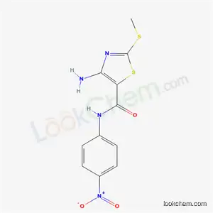 Molecular Structure of 63238-00-6 (4-amino-2-(methylsulfanyl)-N-(4-nitrophenyl)-1,3-thiazole-5-carboxamide)