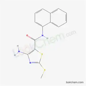 Molecular Structure of 63238-03-9 (4-amino-2-(methylsulfanyl)-N-(naphthalen-1-yl)-1,3-thiazole-5-carboxamide)