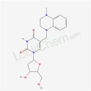 1-[4-hydroxy-5-(hydroxymethyl)oxolan-2-yl]-5-[(4-methyl-2,3-dihydroquinoxalin-1-yl)methyl]pyrimidine-2,4-dione cas  70945-75-4