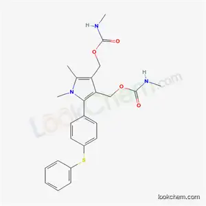 Molecular Structure of 70889-27-9 ({1,2-dimethyl-5-[4-(phenylsulfanyl)phenyl]-1H-pyrrole-3,4-diyl}dimethanediyl bis(methylcarbamate))