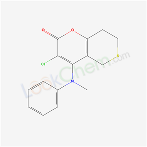 8-chloro-7-(methyl-phenyl-amino)-10-oxa-4-thiabicyclo[4.4.0]deca-7,11-dien-9-one cas  67046-40-6