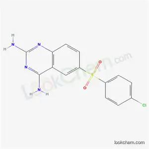 Molecular Structure of 51123-82-1 (6-[(4-Chlorophenyl)sulfonyl]-2,4-quinazolinediamine)