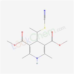 dimethyl 2,6-dimethyl-4-(1-thiocyanatoethyl)-1,4-dihydropyridine-3,5-dicarboxylate cas  69891-54-9