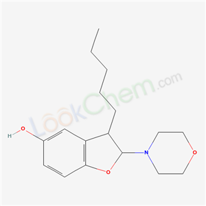 2-morpholin-4-yl-3-pentyl-2,3-dihydrobenzofuran-5-ol cas  1886-41-5