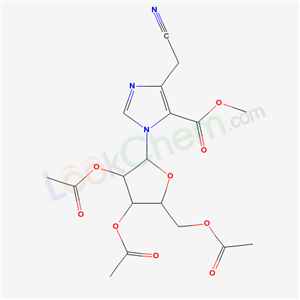 methyl 5-(cyanomethyl)-3-[3,4-diacetyloxy-5-(acetyloxymethyl)oxolan-2-yl]imidazole-4-carboxylate cas  58459-34-0