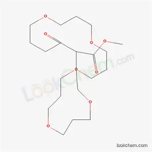 Molecular Structure of 55333-92-1 (methyl 21-oxo-1,5,9,13,17-pentaoxacyclotetracosane-20-carboxylate)