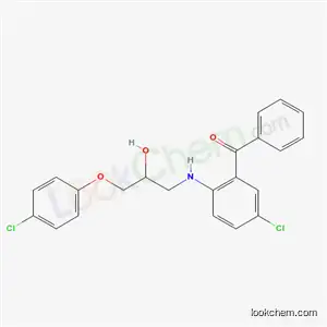 Molecular Structure of 61554-28-7 ((5-chloro-2-{[3-(4-chlorophenoxy)-2-hydroxypropyl]amino}phenyl)(phenyl)methanone)