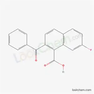 Molecular Structure of 3799-81-3 (2-benzoyl-7-fluoronaphthalene-1-carboxylic acid)