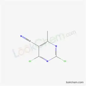 Molecular Structure of 56035-64-4 (2,4-Dichloro-6-methyl-5-Pyrimidinecarbonitrile)