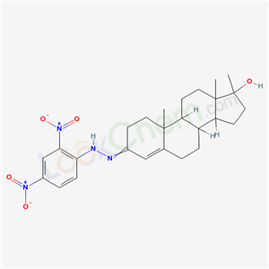 3-[(2,4-dinitrophenyl)hydrazinylidene]-10,13,17-trimethyl-2,6,7,8,9,11,12,14,15,16-decahydro-1H-cyclopenta[a]phenanthren-17-ol cas  2123-00-4