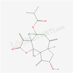 Propanoic acid, 2-methyl-, dodecahydro-8-hydroxy-3,6, 9-tris (methylene)-2-oxoazuleno- [4,5-b]furan-4-yl ester, cas  68370-46-7