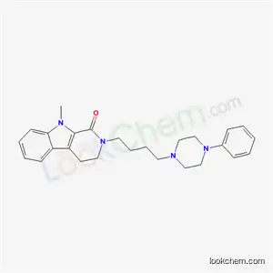 Molecular Structure of 184691-55-2 (9-methyl-2-[4-(4-phenylpiperazin-1-yl)butyl]-2,3,4,9-tetrahydro-1H-beta-carbolin-1-one)