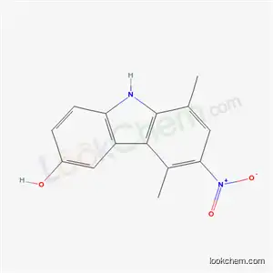 Molecular Structure of 72917-35-2 (5,8-dimethyl-6-nitro-9H-carbazol-3-ol)