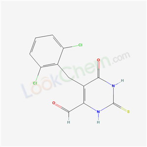 5-[(2,6-dichlorophenyl)methyl]-6-oxo-2-sulfanylidene-3H-pyrimidine-4-carbaldehyde cas  21326-33-0