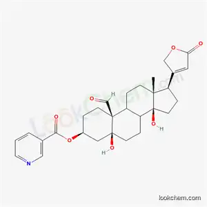 Molecular Structure of 21515-43-5 ((3beta,5beta,8xi,9xi)-5,14-dihydroxy-19-oxo-3-[(pyridin-3-ylcarbonyl)oxy]card-20(22)-enolide)