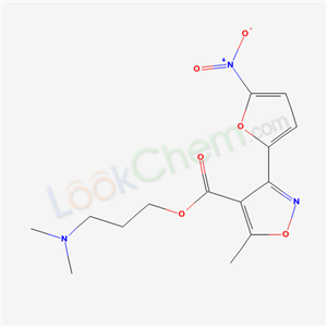 4-ISOXAZOLECARBOXYLIC ACID 5-METHYL-3-(5-NITRO-2-FURYL)-,3-(DIMETHYLAMINO)PROPYL ESTERCAS