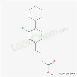 Molecular Structure of 32808-68-7 (4-(3-chloro-4-cyclohexylphenyl)butanoic acid)