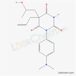 Molecular Structure of 33074-61-2 (1-[4-(dimethylamino)phenyl]-5-(2-hydroxypropyl)-5-(prop-2-en-1-yl)pyrimidine-2,4,6(1H,3H,5H)-trione)